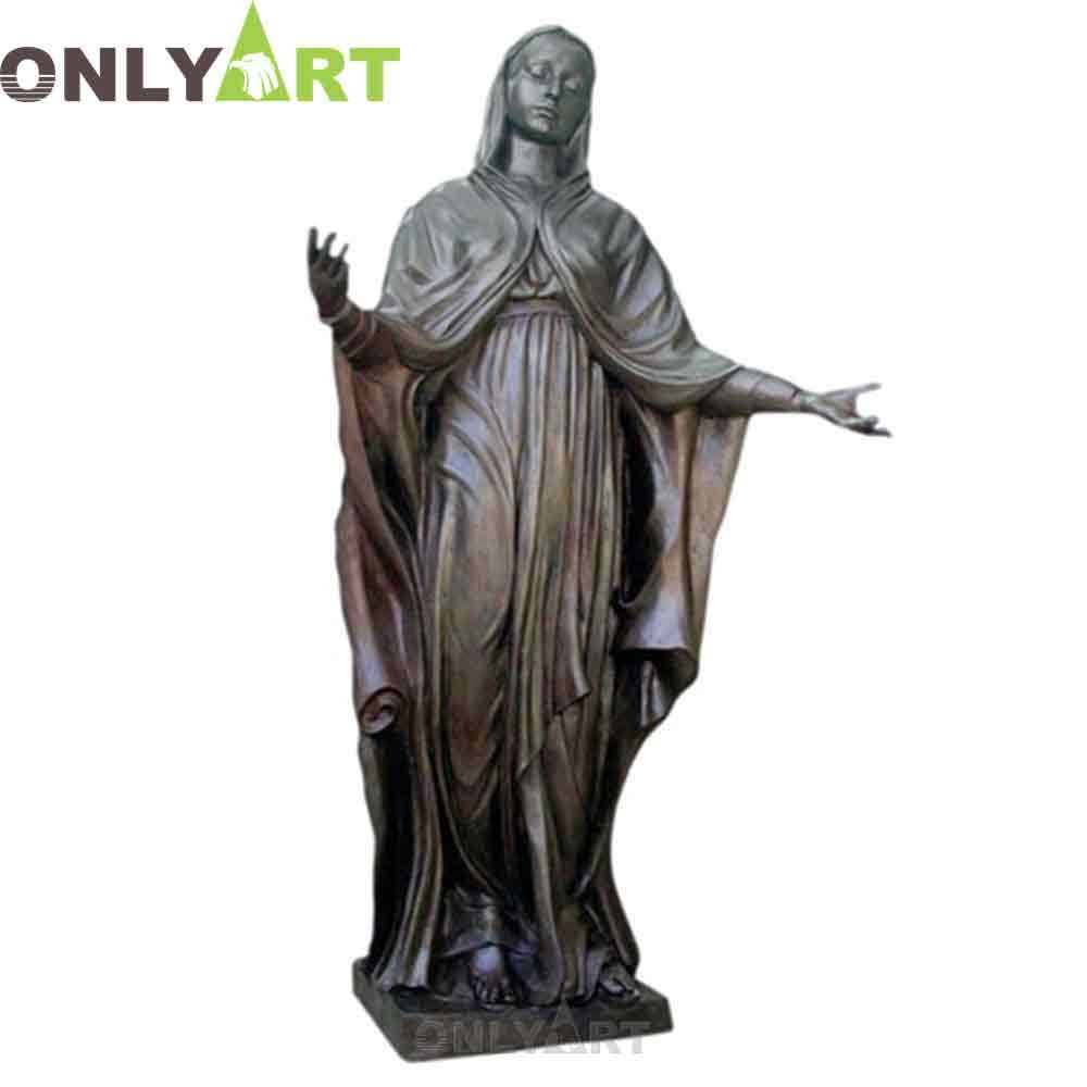 Life Size Brass Mother Mary Pregnant Statue salestatue