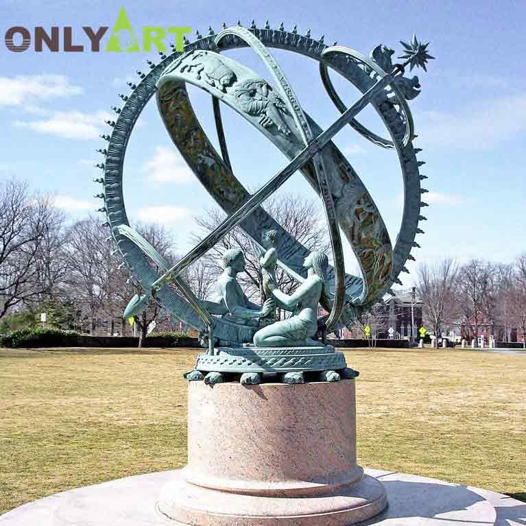 Outdoor Large Bronze Armillary Sphere Sculpture For Sale salestatue