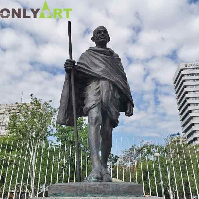 Bronze Mahatma Gandhi Sculpture Peace Statue - salestatue
